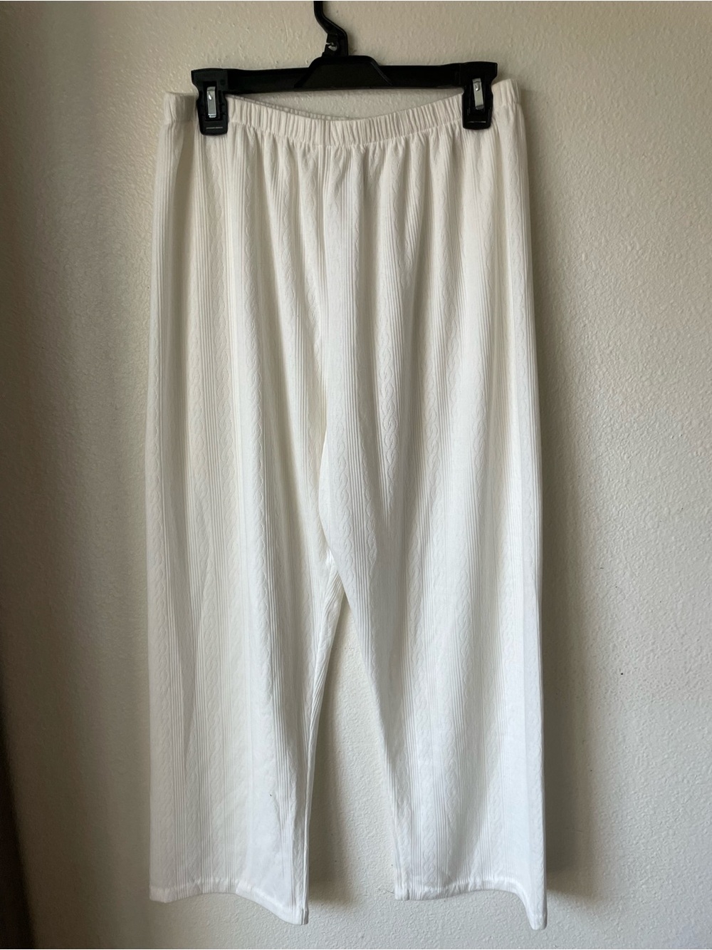 Vintage Colette by Miss Elaine Floral Embroidered cream pajama set Sz L - Picture 3 of 4